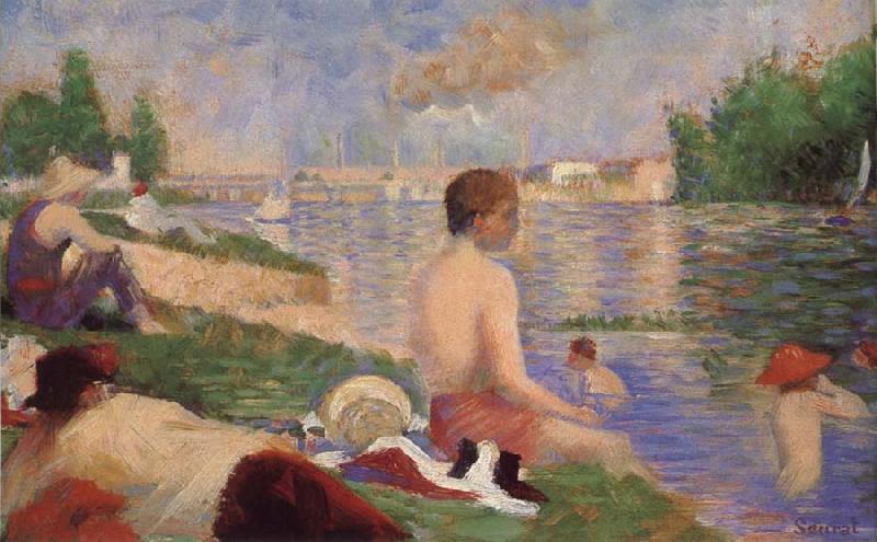 Georges Seurat Bathers oil painting image